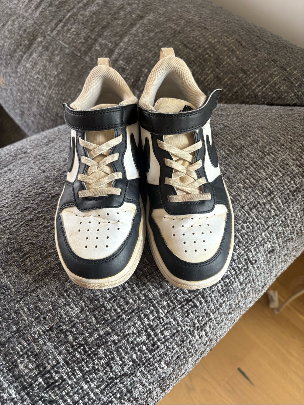 Kids Nike Black and White Athletic Sneakers